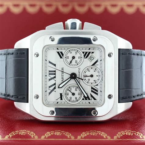 santos cartier automatic|cartier santos 100 chronograph.